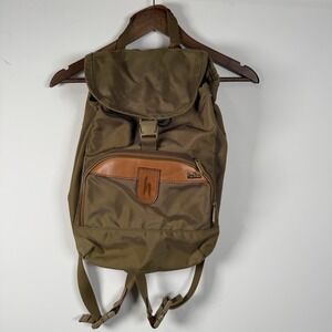 Hartmann Reserve Backpack Tan/Green Leather Accents Travel‎ Casual